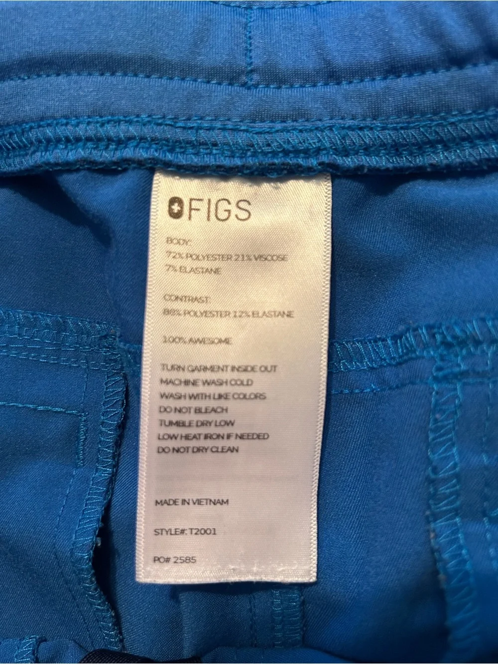 Figs Men's Straight-Leg Scrub Pants in Royal Blue